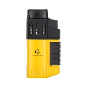 Galiner Butane Lighter Windproof Jet Torch Cigar Lighter Gas Refillable Lighters Pocket Somking Tool W/ Cigar Punch (Color: MULTI)
